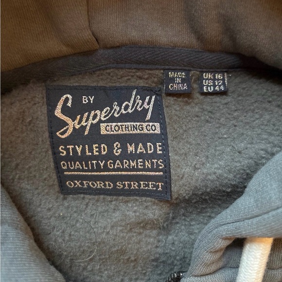 Superdry wall of death rebel rider embellished women’s hoodie sz 16 - Picture 11 of 14